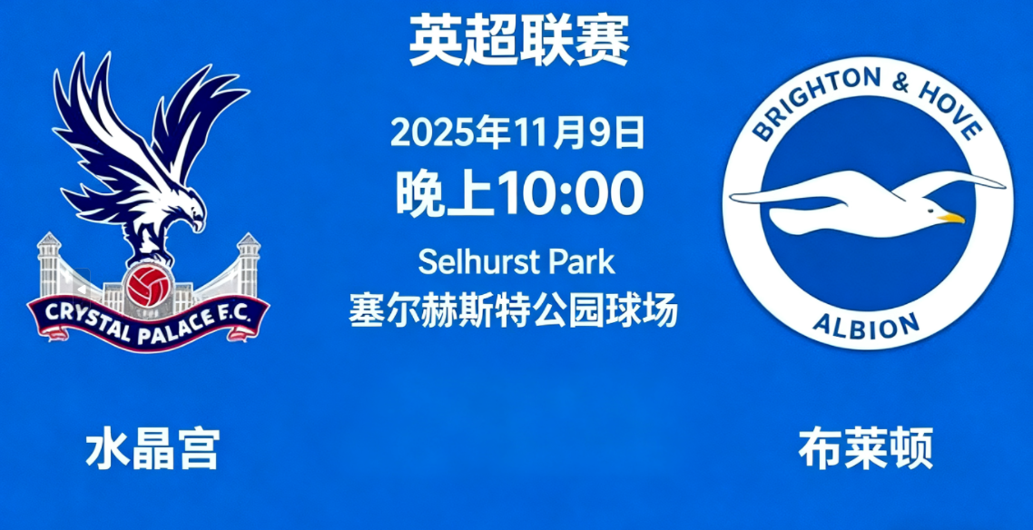 英超联赛 水晶宫VS布莱顿